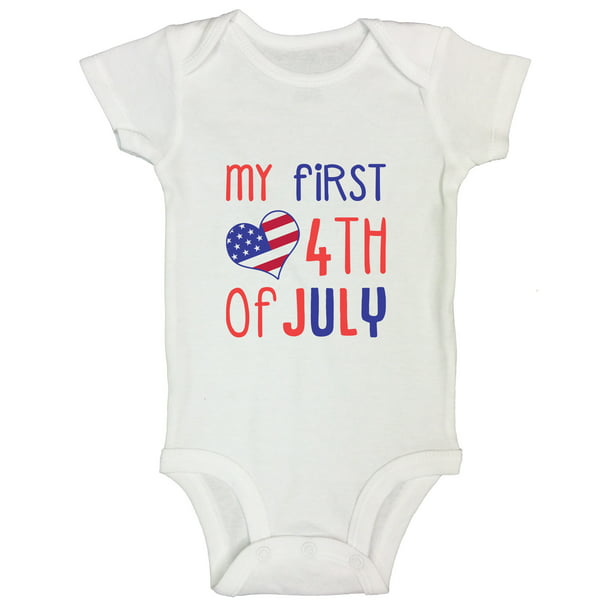 Baby Girl Onesie Independence Day Baby Boy Onesie July 4th Outfit Fourth of July Onesie Red White and Cute Onesie